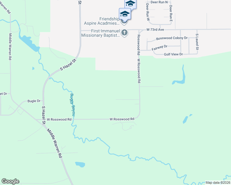 map of restaurants, bars, coffee shops, grocery stores, and more near 7714 Rosswood Road in Pine Bluff