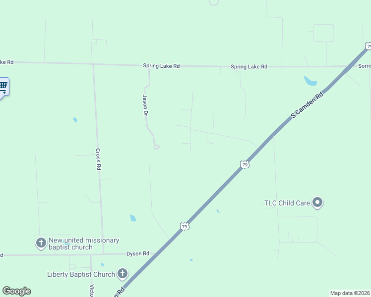 map of restaurants, bars, coffee shops, grocery stores, and more near 7708 Reindeer Drive in Pine Bluff