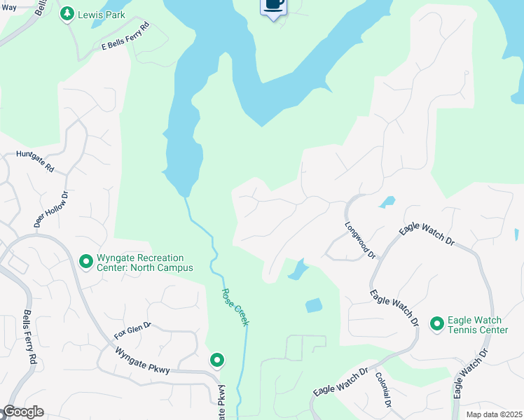 map of restaurants, bars, coffee shops, grocery stores, and more near 1326 Amberwood Drive in Woodstock