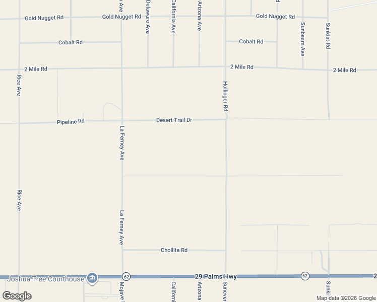 map of restaurants, bars, coffee shops, grocery stores, and more near 6012 Arizona Street in Joshua Tree