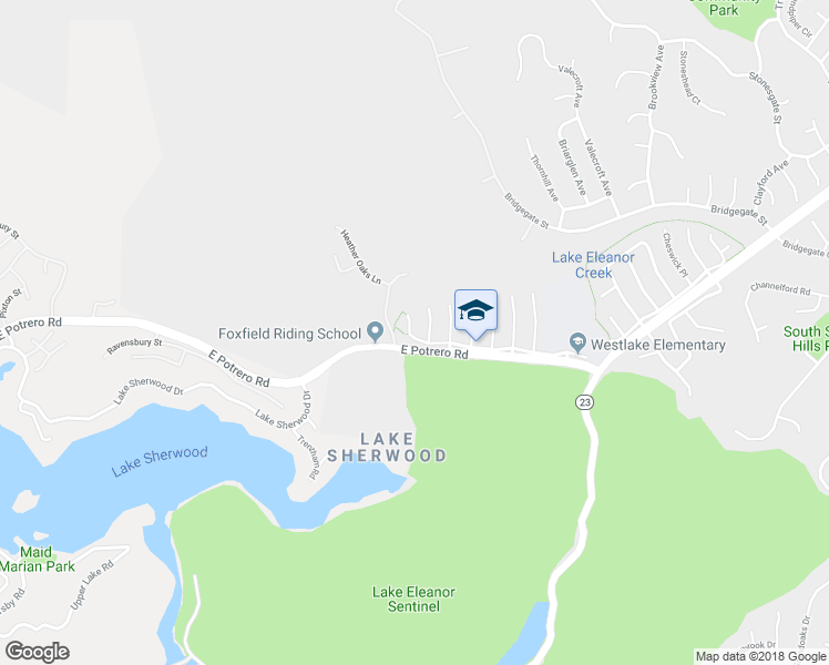 map of restaurants, bars, coffee shops, grocery stores, and more near 1694 Margate Place in Westlake Village