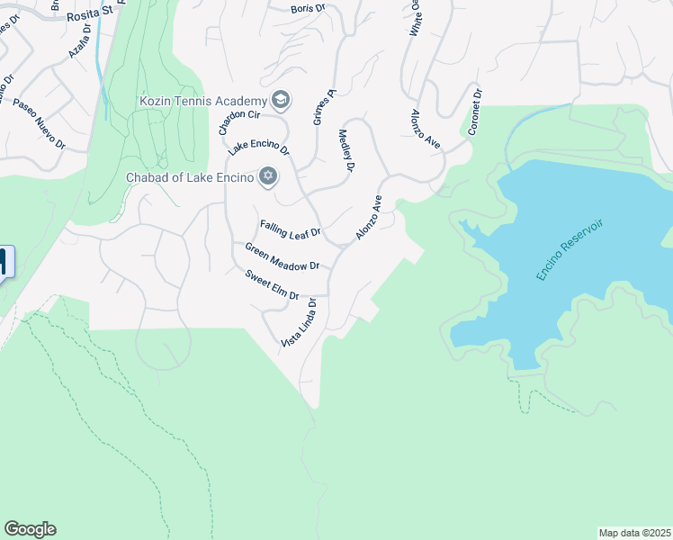 map of restaurants, bars, coffee shops, grocery stores, and more near 4060 Alonzo Avenue in Los Angeles