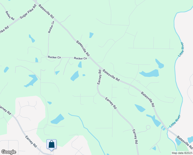 map of restaurants, bars, coffee shops, grocery stores, and more near 3984 Earney Road in Woodstock