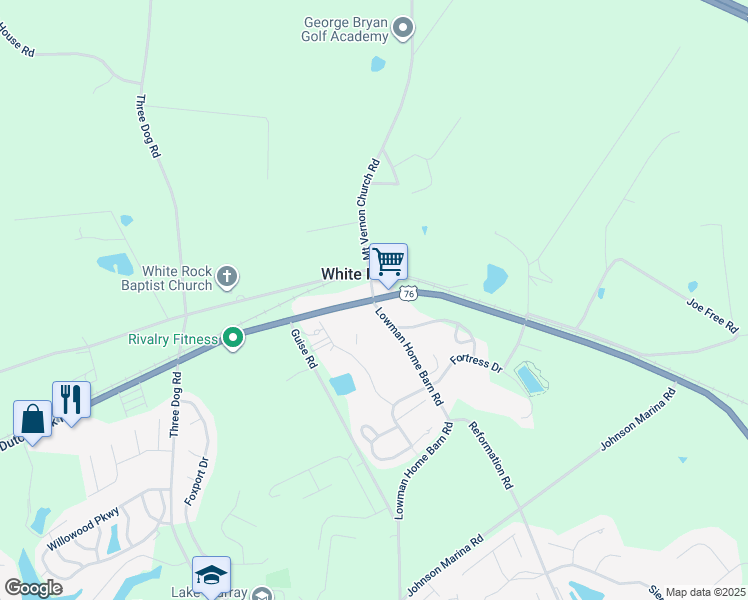 map of restaurants, bars, coffee shops, grocery stores, and more near in White Rock