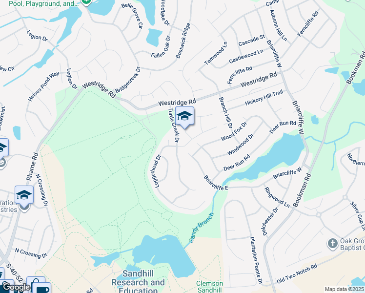 map of restaurants, bars, coffee shops, grocery stores, and more near 102 Loggerhead Drive in Columbia