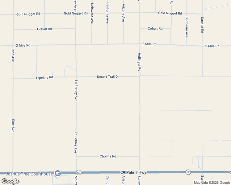 map of restaurants, bars, coffee shops, grocery stores, and more near 6012 Arizona Street in Joshua Tree