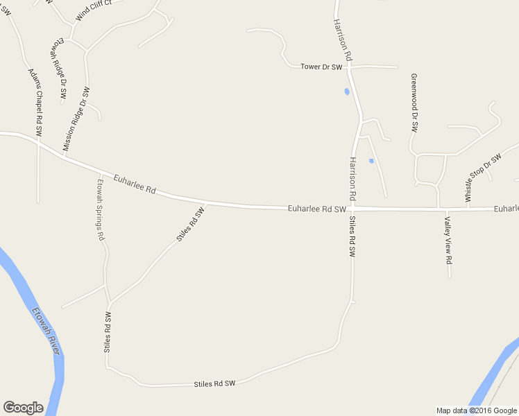 map of restaurants, bars, coffee shops, grocery stores, and more near 378 Euharlee Road Southwest in Cartersville