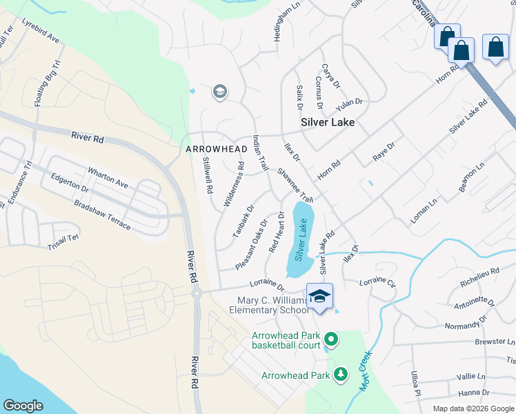 map of restaurants, bars, coffee shops, grocery stores, and more near 4909 Tanbark Drive in Wilmington
