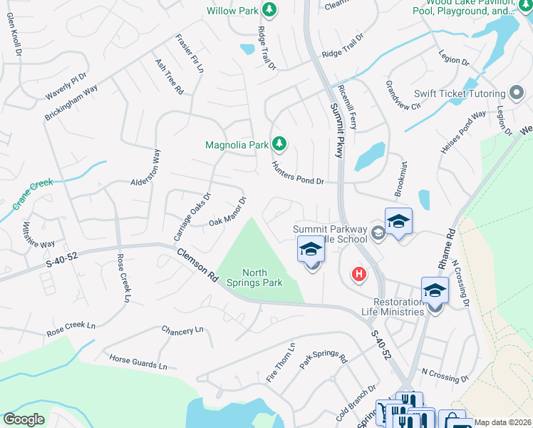 map of restaurants, bars, coffee shops, grocery stores, and more near 241 Curvewood Road in Columbia