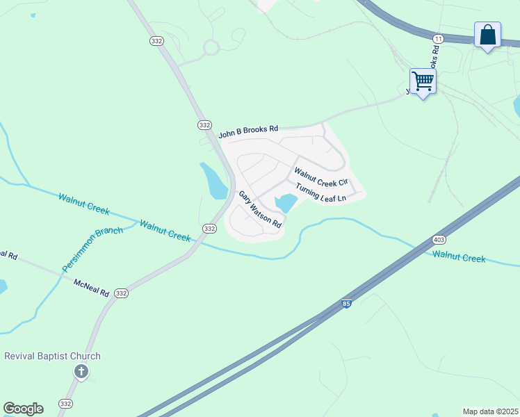 map of restaurants, bars, coffee shops, grocery stores, and more near 130 Pendergrass Farms Cir in Pendergrass