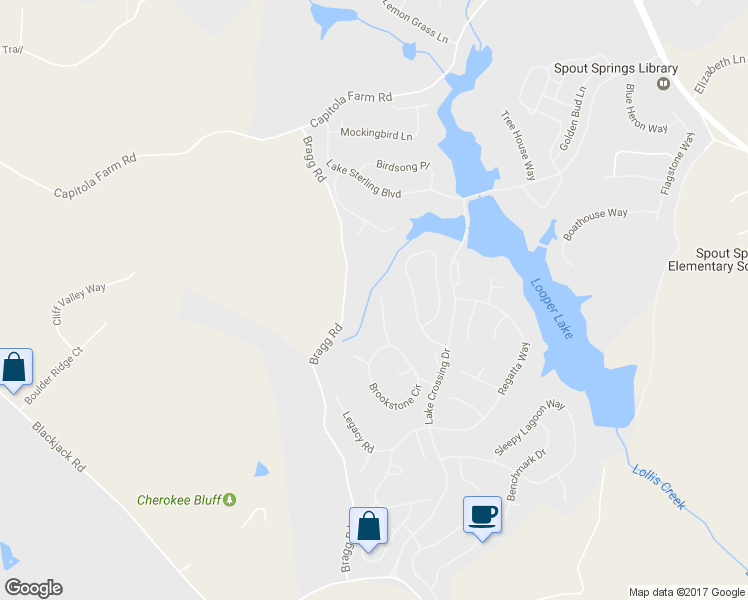 map of restaurants, bars, coffee shops, grocery stores, and more near 7471 Shady Glen Drive in Flowery Branch