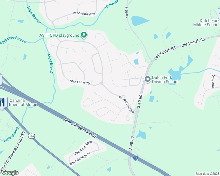 map of restaurants, bars, coffee shops, grocery stores, and more near 216 Brookstone Way in Irmo