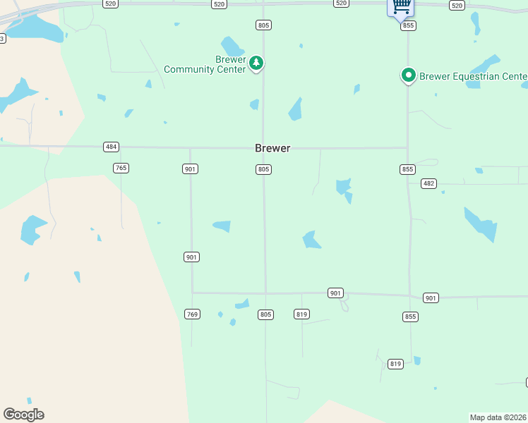 map of restaurants, bars, coffee shops, grocery stores, and more near 368 County Road 805 in Shannon