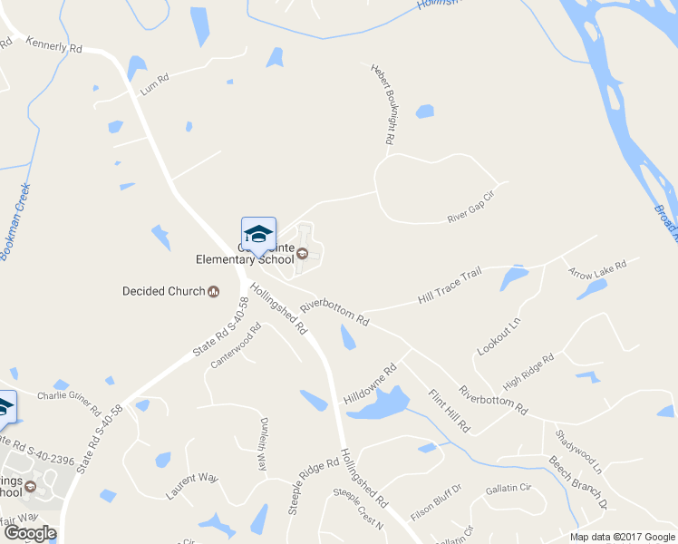 map of restaurants, bars, coffee shops, grocery stores, and more near 5 Riverbottom Road in Irmo