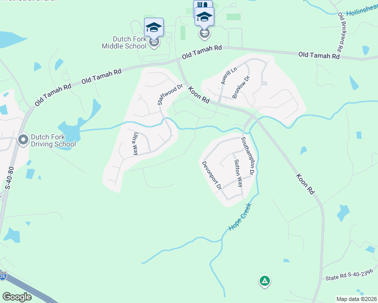 map of restaurants, bars, coffee shops, grocery stores, and more near 216 State Road S-40-2643 in Irmo