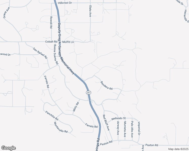 map of restaurants, bars, coffee shops, grocery stores, and more near 57302 Bandera Road in Yucca Valley