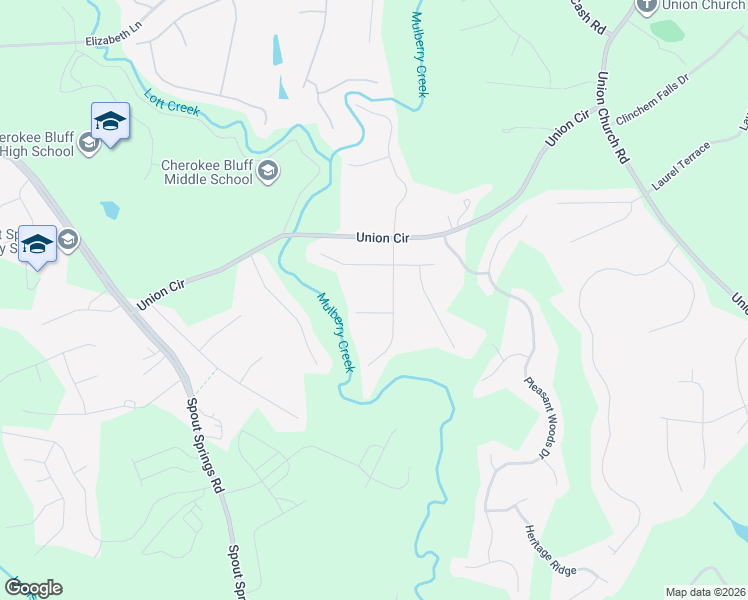 map of restaurants, bars, coffee shops, grocery stores, and more near 5506 Trophy Court in Flowery Branch