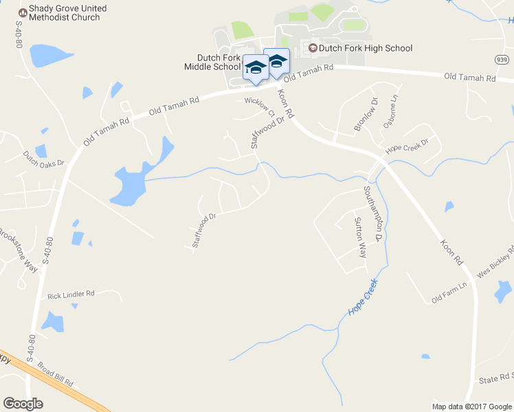 map of restaurants, bars, coffee shops, grocery stores, and more near 303 Staffwood Dr in Irmo