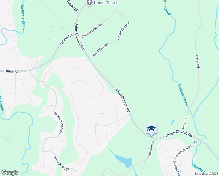 map of restaurants, bars, coffee shops, grocery stores, and more near 5429 Evergreen Forest Court in Flowery Branch