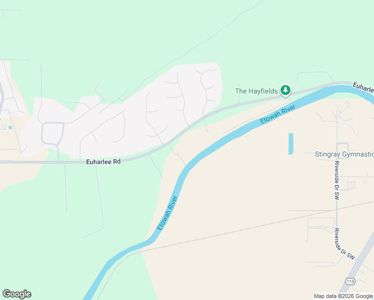 map of restaurants, bars, coffee shops, grocery stores, and more near 351 Euharlee Road Southwest in Euharlee