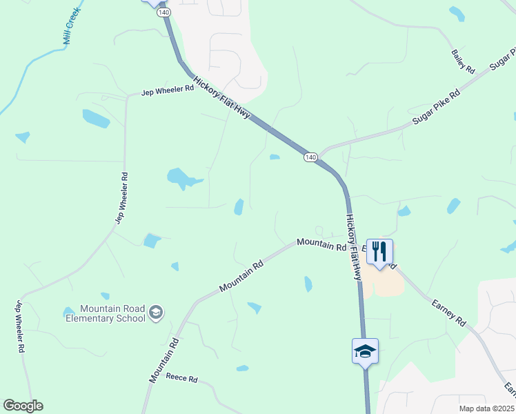 map of restaurants, bars, coffee shops, grocery stores, and more near 149 Manor Lane in Woodstock