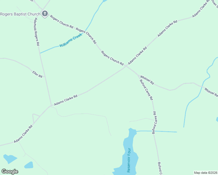 map of restaurants, bars, coffee shops, grocery stores, and more near 2277 Adams Clarke Road in Commerce