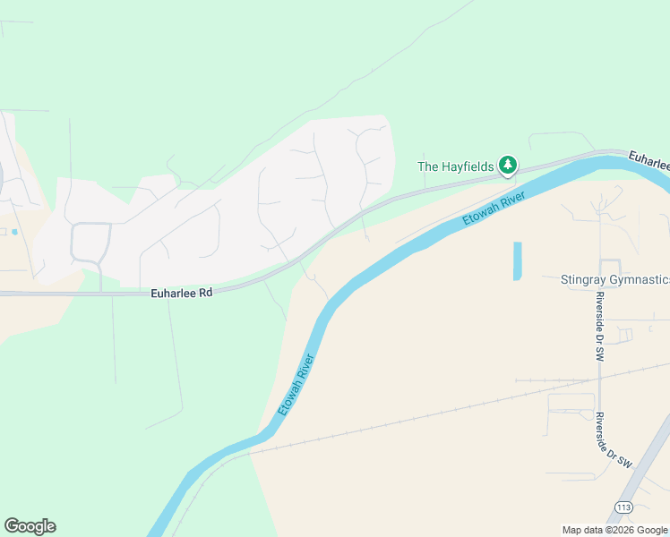 map of restaurants, bars, coffee shops, grocery stores, and more near 351 Euharlee Road Southwest in Euharlee