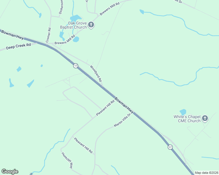 map of restaurants, bars, coffee shops, grocery stores, and more near 1504 Woodyard Road in Elberton