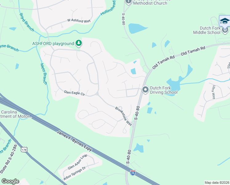map of restaurants, bars, coffee shops, grocery stores, and more near 20 Walnut Grove Way in Irmo