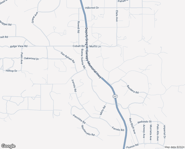 map of restaurants, bars, coffee shops, grocery stores, and more near 5915 Buena Suerte Road in Yucca Valley