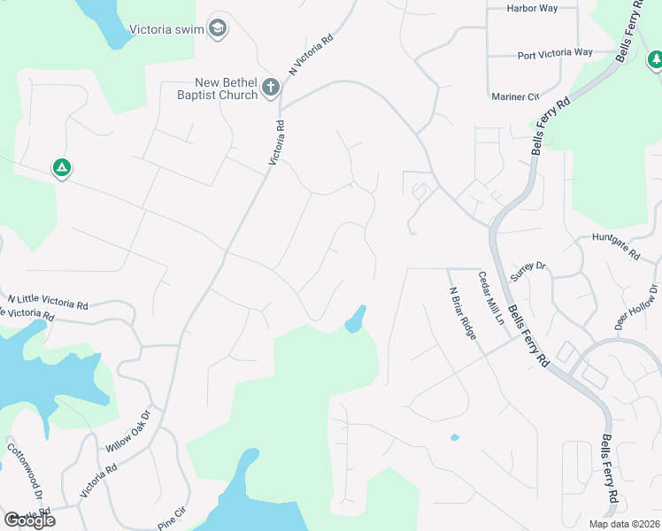 map of restaurants, bars, coffee shops, grocery stores, and more near 1306 Bass Drive in Woodstock