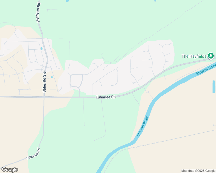 map of restaurants, bars, coffee shops, grocery stores, and more near 32 Engineer Lane in Cartersville