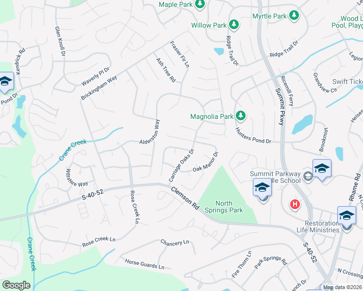 map of restaurants, bars, coffee shops, grocery stores, and more near 8 Coachmen Court in Columbia