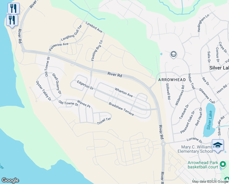 map of restaurants, bars, coffee shops, grocery stores, and more near 4425 Indigo Slate Way in Wilmington