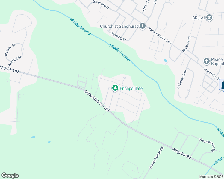 map of restaurants, bars, coffee shops, grocery stores, and more near 3050 Red Berry Circle in Effingham
