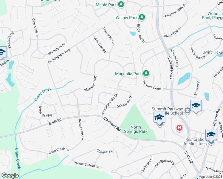 map of restaurants, bars, coffee shops, grocery stores, and more near 8 Coachmen Court in Columbia