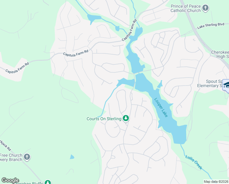 map of restaurants, bars, coffee shops, grocery stores, and more near 7357 Lazy Hammock Way in Flowery Branch