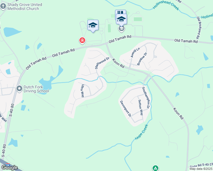 map of restaurants, bars, coffee shops, grocery stores, and more near 213 Staffwood Drive in Irmo