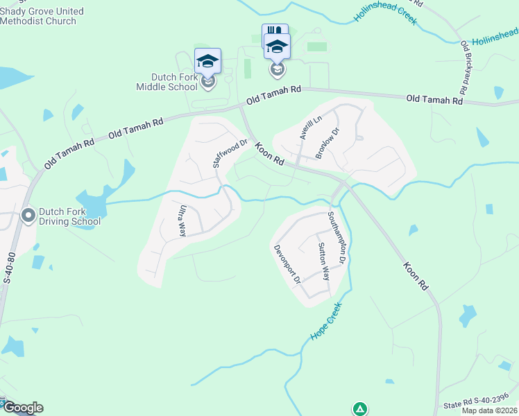 map of restaurants, bars, coffee shops, grocery stores, and more near 213 Staffwood Drive in Irmo