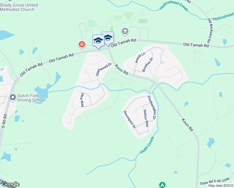 map of restaurants, bars, coffee shops, grocery stores, and more near 213 Staffwood Drive in Irmo