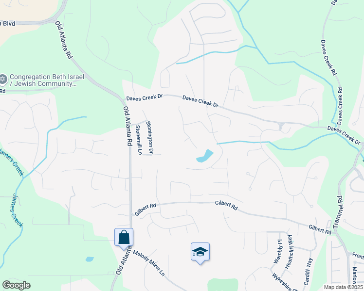 map of restaurants, bars, coffee shops, grocery stores, and more near 2035 Davallia Court in Cumming