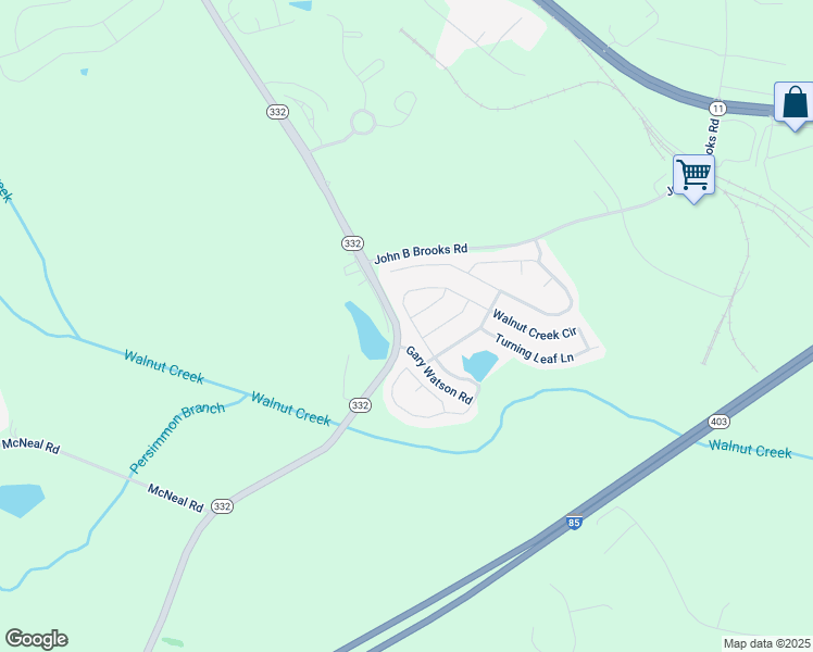 map of restaurants, bars, coffee shops, grocery stores, and more near 429 Winter Chase in Pendergrass
