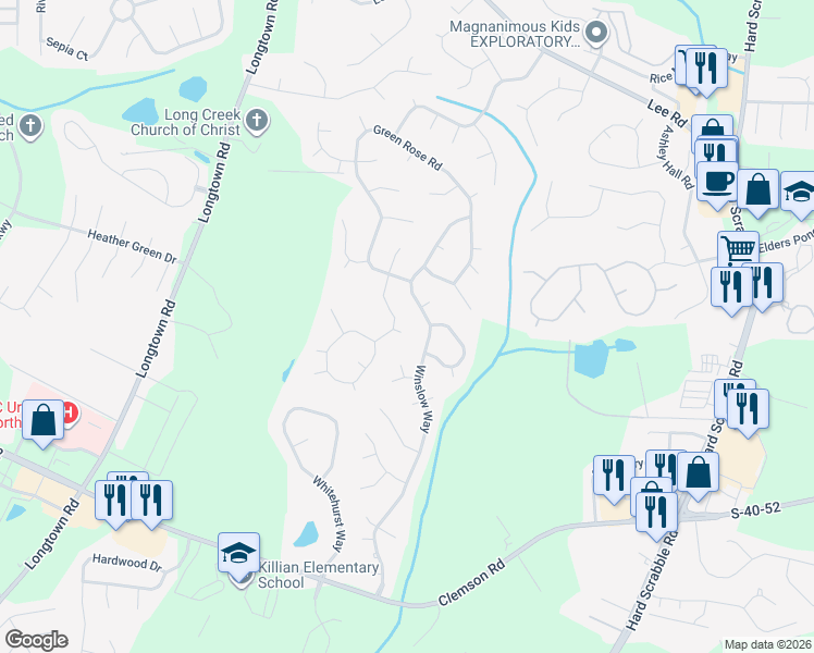 map of restaurants, bars, coffee shops, grocery stores, and more near 10 Cranley Court in Columbia