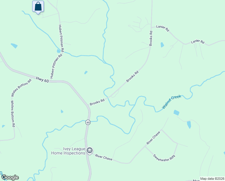 map of restaurants, bars, coffee shops, grocery stores, and more near 376 Brooks Road in Pendergrass