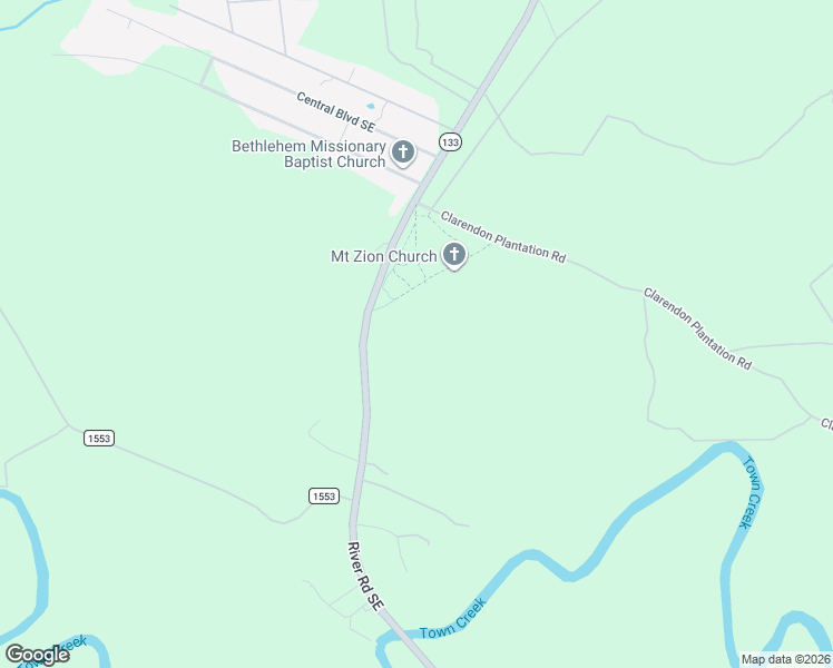 map of restaurants, bars, coffee shops, grocery stores, and more near 2564 River Road Southeast in Winnabow