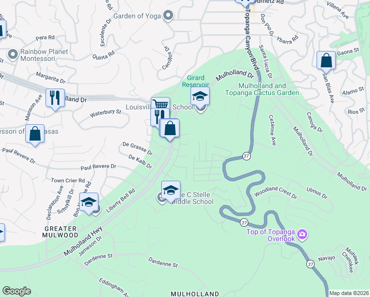 map of restaurants, bars, coffee shops, grocery stores, and more near in 