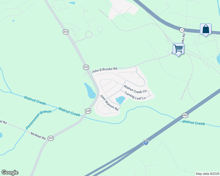 map of restaurants, bars, coffee shops, grocery stores, and more near 261 Seasons Valley in Pendergrass