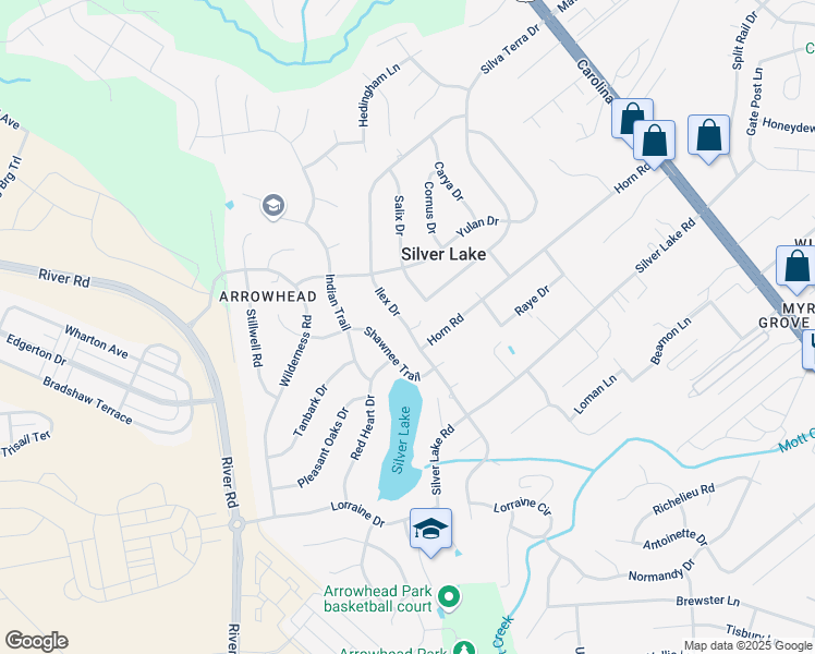 map of restaurants, bars, coffee shops, grocery stores, and more near 4809 Ilex Drive in Wilmington