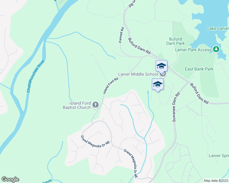 map of restaurants, bars, coffee shops, grocery stores, and more near in Buford