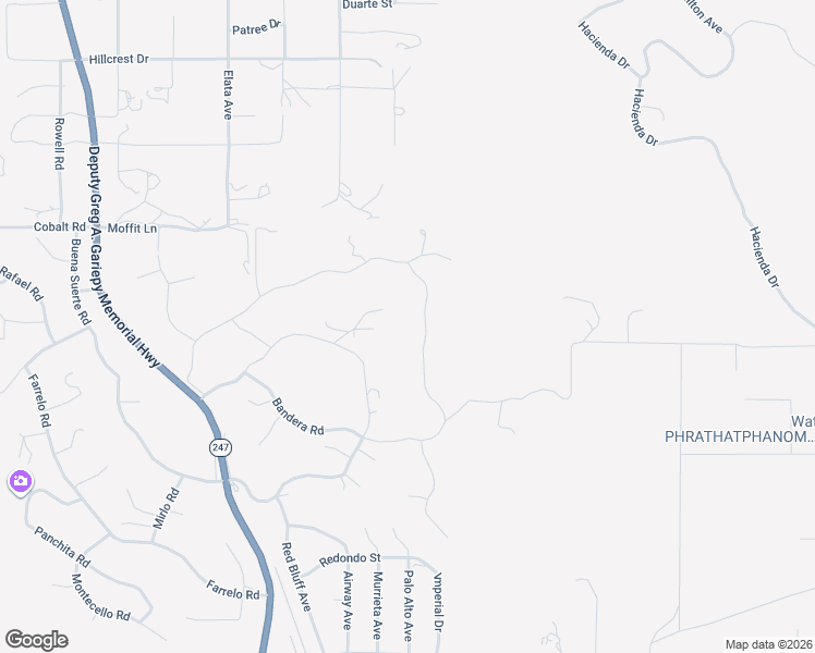 map of restaurants, bars, coffee shops, grocery stores, and more near 57864 Bandera Road in Yucca Valley